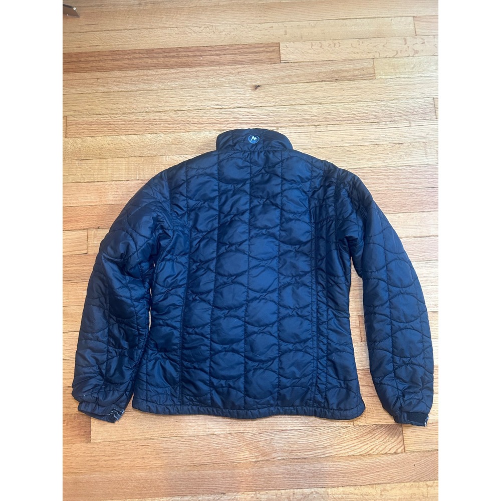Marmot Womens Black Quilted Puffer Jacket Full Zip Fleece Lined Outdoor Small - Picture 5 of 5